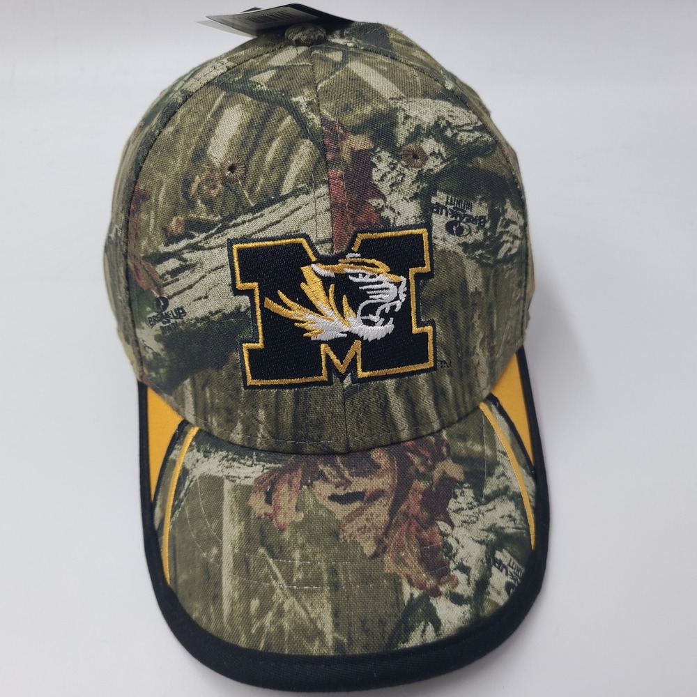Missouri Tigers‎ Hat Adjustable Signatures Camo Green NCAA University Mizzou Men